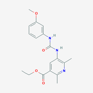 molecular formula C18H21N3O4 B2790205 Ethyl 5-(3-(3-methoxyphenyl)ureido)-2,6-dimethylnicotinate CAS No. 622789-22-4