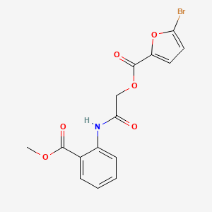 molecular formula C15H12BrNO6 B2790206 {[2-(Methoxycarbonyl)phenyl]carbamoyl}methyl 5-bromofuran-2-carboxylate CAS No. 438032-83-8