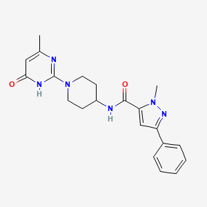 1-methyl-N-(1-(4-methyl-6-oxo-1,6-dihydropyrimidin-2-yl)piperidin-4-yl)-3-phenyl-1H-pyrazole-5-carboxamide