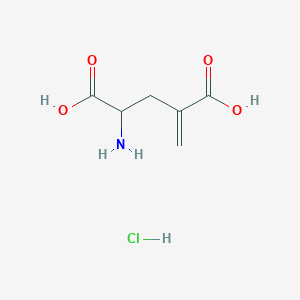 molecular formula C6H10ClNO4 B2790211 2-Amino-4-methylidenepentanedioic acid;hydrochloride CAS No. 131235-89-7