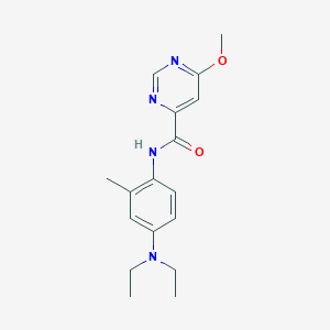molecular formula C17H22N4O2 B2790212 N-(4-(diethylamino)-2-methylphenyl)-6-methoxypyrimidine-4-carboxamide CAS No. 2034282-17-0
