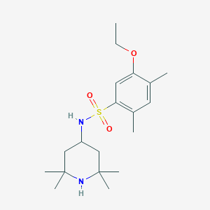 molecular formula C19H32N2O3S B279022 5-ethoxy-2,4-dimethyl-N-(2,2,6,6-tetramethylpiperidin-4-yl)benzenesulfonamide 