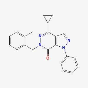 molecular formula C22H20N4O B2790220 4-cyclopropyl-6-(2-methylbenzyl)-1-phenyl-1H-pyrazolo[3,4-d]pyridazin-7(6H)-one CAS No. 1105239-79-9