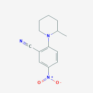 molecular formula C13H15N3O2 B2790227 2-(2-Methylpiperidin-1-yl)-5-nitrobenzonitrile CAS No. 876549-49-4