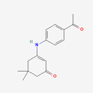 3-((4-Acetylphenyl)amino)-5,5-dimethylcyclohex-2-EN-1-one