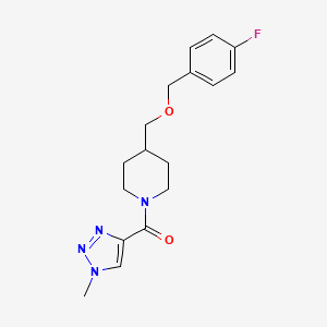 (4-(((4-fluorobenzyl)oxy)methyl)piperidin-1-yl)(1-methyl-1H-1,2,3-triazol-4-yl)methanone