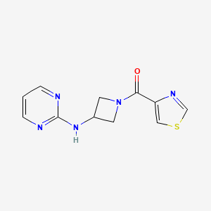 (3-(Pyrimidin-2-ylamino)azetidin-1-yl)(thiazol-4-yl)methanone