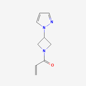 molecular formula C9H11N3O B2790253 1-(3-Pyrazol-1-ylazetidin-1-yl)prop-2-en-1-one CAS No. 2179724-04-8