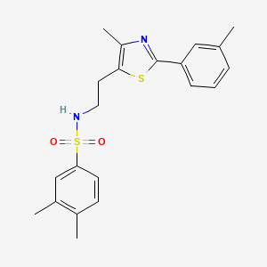 3,4-dimethyl-N-[2-[4-methyl-2-(3-methylphenyl)-1,3-thiazol-5-yl]ethyl]benzenesulfonamide