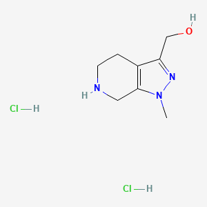 (1-Methyl-4,5,6,7-tetrahydropyrazolo[3,4-c]pyridin-3-yl)methanol;dihydrochloride