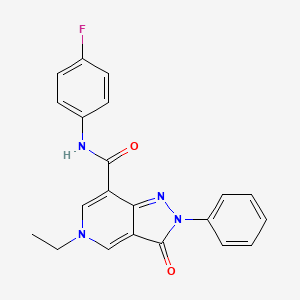 5-ethyl-N-(4-fluorophenyl)-3-oxo-2-phenyl-2H,3H,5H-pyrazolo[4,3-c]pyridine-7-carboxamide