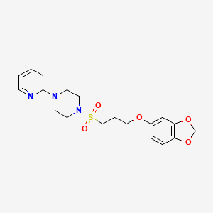 1-((3-(Benzo[d][1,3]dioxol-5-yloxy)propyl)sulfonyl)-4-(pyridin-2-yl)piperazine