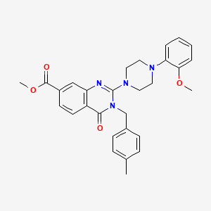 molecular formula C29H30N4O4 B2790293 Methyl 2-(4-(2-methoxyphenyl)piperazin-1-yl)-3-(4-methylbenzyl)-4-oxo-3,4-dihydroquinazoline-7-carboxylate CAS No. 1112305-82-4