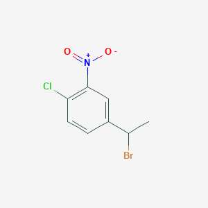 molecular formula C8H7BrClNO2 B2790305 4-(1-Bromoethyl)-1-chloro-2-nitrobenzene CAS No. 1701809-78-0