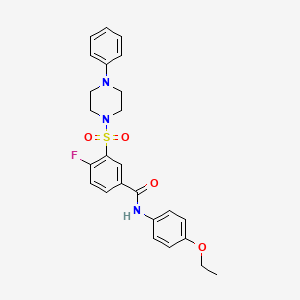 N-(4-ethoxyphenyl)-4-fluoro-3-(4-phenylpiperazin-1-yl)sulfonylbenzamide