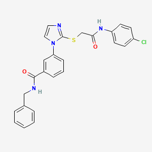 N-benzyl-3-[2-({[(4-chlorophenyl)carbamoyl]methyl}sulfanyl)-1H-imidazol-1-yl]benzamide