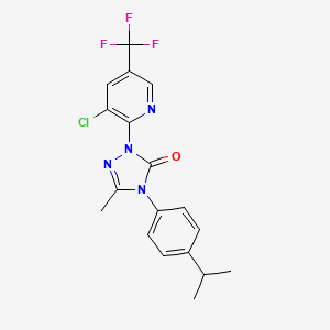 2-[3-chloro-5-(trifluoromethyl)-2-pyridinyl]-4-(4-isopropylphenyl)-5-methyl-2,4-dihydro-3H-1,2,4-triazol-3-one