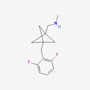 1-[3-[(2,6-Difluorophenyl)methyl]-1-bicyclo[1.1.1]pentanyl]-N-methylmethanamine