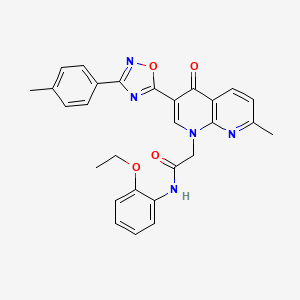 N-(2-ethoxyphenyl)-2-(7-methyl-4-oxo-3-(3-(p-tolyl)-1,2,4-oxadiazol-5-yl)-1,8-naphthyridin-1(4H)-yl)acetamide