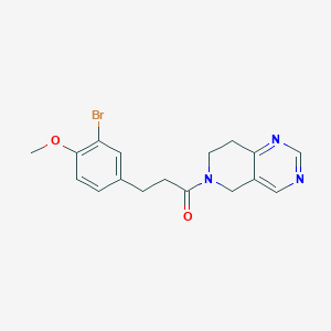 molecular formula C17H18BrN3O2 B2790340 3-(3-bromo-4-methoxyphenyl)-1-(7,8-dihydropyrido[4,3-d]pyrimidin-6(5H)-yl)propan-1-one CAS No. 1797636-89-5