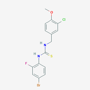 N-(4-bromo-2-fluorophenyl)-N'-(3-chloro-4-methoxybenzyl)thiourea