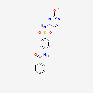 molecular formula C22H24N4O4S B2790353 4-(tert-butyl)-N-(4-(N-(2-methoxypyrimidin-4-yl)sulfamoyl)phenyl)benzamide CAS No. 2034547-17-4