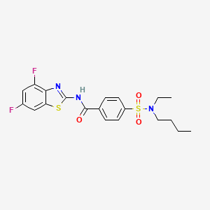 4-[butyl(ethyl)sulfamoyl]-N-(4,6-difluoro-1,3-benzothiazol-2-yl)benzamide