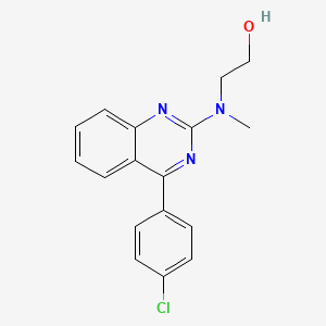 molecular formula C17H16ClN3O B2790357 2-((4-(4-Chlorophenyl)quinazolin-2-yl)(methyl)amino)ethanol CAS No. 1018146-68-3