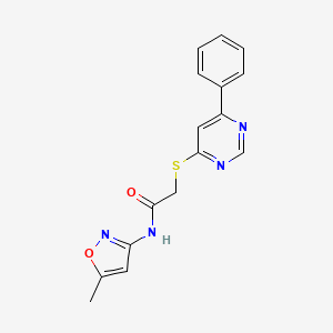 N-(5-methylisoxazol-3-yl)-2-((6-phenylpyrimidin-4-yl)thio)acetamide