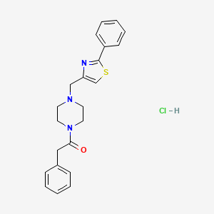2-Phenyl-1-(4-((2-phenylthiazol-4-yl)methyl)piperazin-1-yl)ethanone hydrochloride