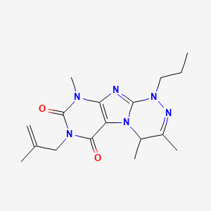 3,4,9-trimethyl-7-(2-methylprop-2-enyl)-1-propyl-5,7,9-trihydro-4H-1,2,4-triaz ino[4,3-h]purine-6,8-dione