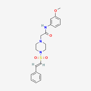 N-(3-methoxyphenyl)-2-[4-[(E)-2-phenylethenyl]sulfonylpiperazin-1-yl]acetamide