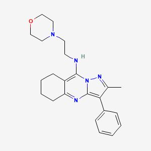 2-methyl-N-(2-morpholinoethyl)-3-phenyl-5,6,7,8-tetrahydropyrazolo[5,1-b]quinazolin-9-amine