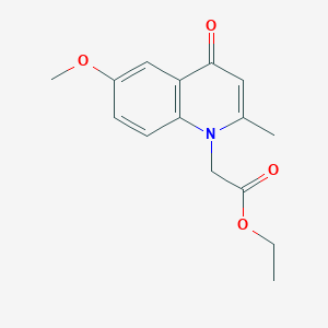 Ethyl 2-(6-methoxy-2-methyl-4-oxoquinolin-1-yl)acetate