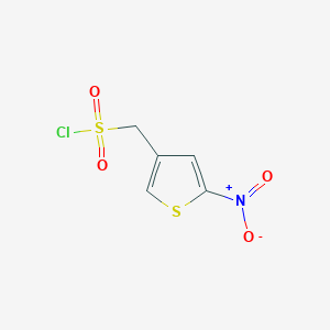 molecular formula C5H4ClNO4S2 B2790388 (5-Nitrothiophen-3-yl)methanesulfonyl chloride CAS No. 1249387-13-0