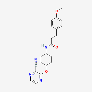 N-((1r,4r)-4-((3-cyanopyrazin-2-yl)oxy)cyclohexyl)-3-(4-methoxyphenyl)propanamide