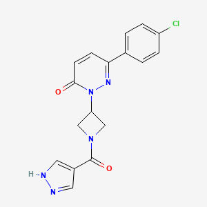 6-(4-chlorophenyl)-2-[1-(1H-pyrazole-4-carbonyl)azetidin-3-yl]-2,3-dihydropyridazin-3-one