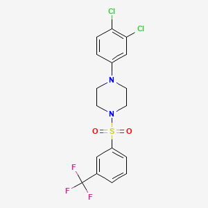 1-(3,4-DICHLOROPHENYL)-4-[3-(TRIFLUOROMETHYL)BENZENESULFONYL]PIPERAZINE