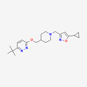 3-[[4-[(6-Tert-butylpyridazin-3-yl)oxymethyl]piperidin-1-yl]methyl]-5-cyclopropyl-1,2-oxazole
