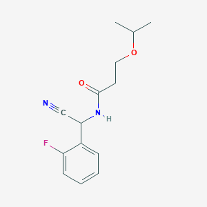 molecular formula C14H17FN2O2 B2790436 N-[cyano(2-fluorophenyl)methyl]-3-(propan-2-yloxy)propanamide CAS No. 1355929-22-4