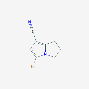 5-bromo-2,3-dihydro-1H-pyrrolizine-7-carbonitrile