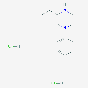 molecular formula C12H20Cl2N2 B2790442 3-Ethyl-1-phenylpiperazine;dihydrochloride CAS No. 2503205-54-5