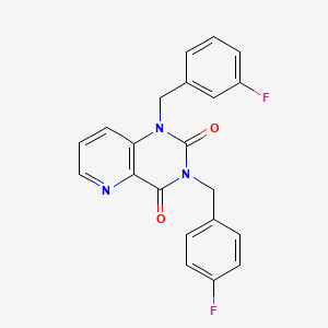 molecular formula C21H15F2N3O2 B2790444 1-(3-fluorobenzyl)-3-(4-fluorobenzyl)pyrido[3,2-d]pyrimidine-2,4(1H,3H)-dione CAS No. 921800-38-6