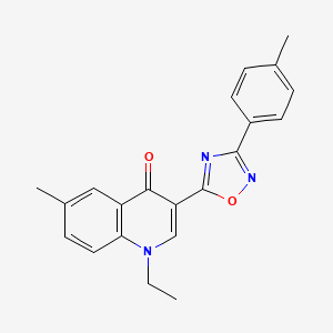1-ethyl-6-methyl-3-[3-(4-methylphenyl)-1,2,4-oxadiazol-5-yl]quinolin-4(1H)-one