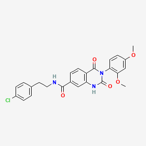 molecular formula C25H22ClN3O5 B2790457 N-(4-chlorophenethyl)-3-(2,4-dimethoxyphenyl)-2,4-dioxo-1,2,3,4-tetrahydroquinazoline-7-carboxamide CAS No. 892294-41-6