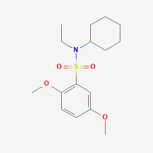 molecular formula C16H25NO4S B279046 N-cyclohexyl-N-ethyl-2,5-dimethoxybenzenesulfonamide 