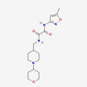 molecular formula C17H26N4O4 B2790460 N1-(5-methylisoxazol-3-yl)-N2-((1-(tetrahydro-2H-pyran-4-yl)piperidin-4-yl)methyl)oxalamide CAS No. 2034509-34-5