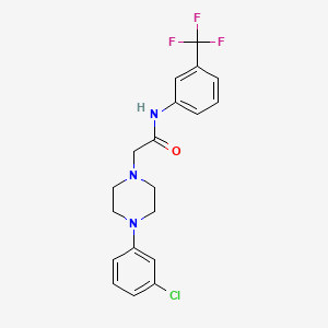 2-[4-(3-chlorophenyl)piperazin-1-yl]-N-[3-(trifluoromethyl)phenyl]acetamide