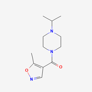 molecular formula C12H19N3O2 B2790470 1-(5-Methyl-1,2-oxazole-4-carbonyl)-4-(propan-2-yl)piperazine CAS No. 2097873-51-1