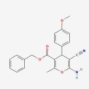 benzyl 6-amino-5-cyano-4-(4-methoxyphenyl)-2-methyl-4H-pyran-3-carboxylate